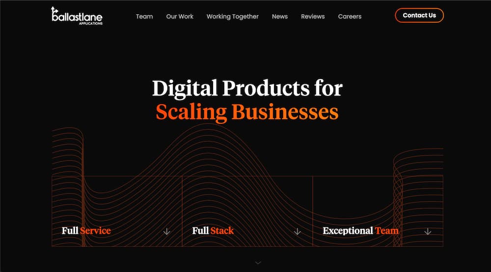 A screenshot of Ballastlane website